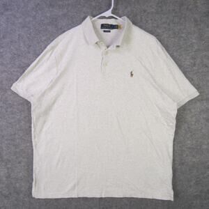 Polo Ralph Lauren Polo Shirt Mens XL Gray Classic Fit Embroidered Pony Casual